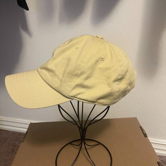 Beige Adjustable Cotton Dad Hat With Embroidered Hummingbird & "Free The Bird" D - Picture 1 of 16